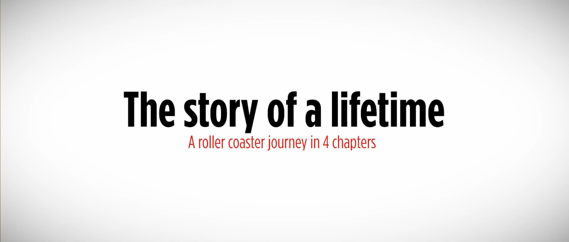 A roller coaster journey in 4 chapters